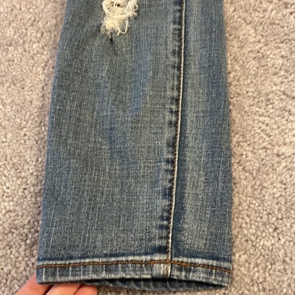 American Eagle High-Rise cropped distressed jegging style jeans 👖 size 4 - Picture 6 of 16